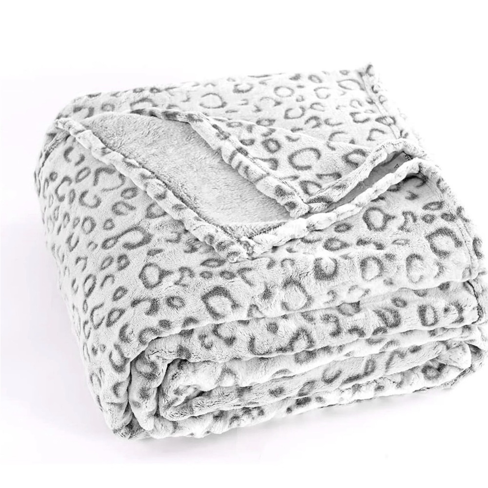 Others Follow Gray Leopard Print Blanket